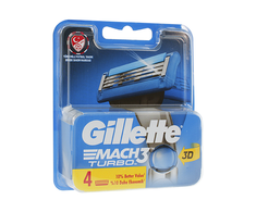Gillette Mach3 Turbo spare blades for men 4 pcs