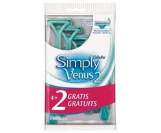Gillette Vienkartiniai skustuvai VENUS Simply2 4+2 vnt.