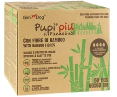 Gimborn Absorbējošie paladziņi - Gim Dog TRAINING PADS PUPI PIU BAMBOO 60x90cm 50gab