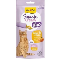 Gimborn Gardumi kaķiem - GimCat SNACK CREAM DUO CHICKEN &amp; PUMPKIN 6 X 15 G