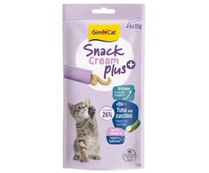 Gimborn Gardumi kaķiem - GimCat SNACK CREAM plus+ Kitten TUNA &amp; ZUCCHINI 6 X 15 G