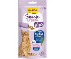 Gimborn Gardumi kaķiem - GimCat SNACK CREAM DUO TUNA &amp; GRASS 6 X 15 G