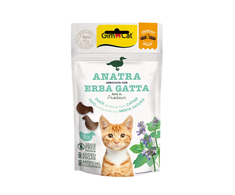 Gimcat Crunchy Snacks Duck /Catnip traškūs skanėstai antis/katžolė 50g