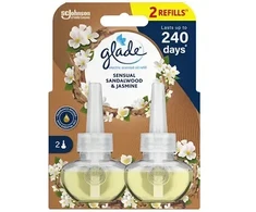 Glade elektrinio oro gaiviklio papildymo rinkinys, santalas ir jazminas, 2 x 20 ml