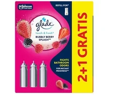 „Glade Touch &amp; Fresh Bubble Berry Splash“ 2+1 oro gaiviklio papildymo rinkinys