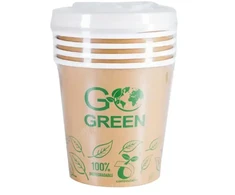 Gogreen Biologiškai skaidūs maisto indai su dangteliais Go Žalias 700 ml, 5 vnt./0,115 kg