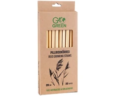 Gogreen Compostable reed straw Go Žalias 20 pcs/0,08kg