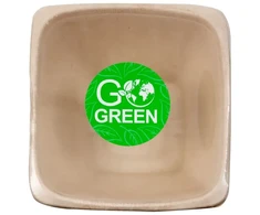 Gogreen Compostable sugar cane bowls 1300ml square 5 pcs/0,16kg