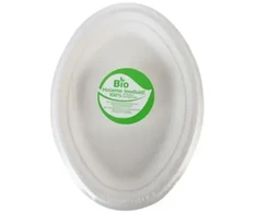 Gogreen Compostable sugar cane plates Go Žalias oval 10 pcs. / 0,17kg