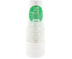 Gogreen Ekologiški kavos puodeliai su dangteliais Go Žalias 320ml 10 vnt. / 0,12kg