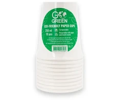 Gogreen Go Žalias ecological glasses 250ml 10 pcs. baltas