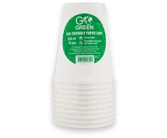 Gogreen Go Žalias ecological glasses 350ml 10 pcs. baltas