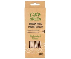 „GoGreen 1900960“ medinės šakutės, 20 vnt.