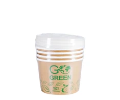Leifheit Gogreen Kompostuojami maisto indai su dangteliais Go Žalias, 470 ml, 5 vnt., 0,099 kg