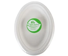 Rcm Pelikan Gogreen Kompostuojamos cukranendrių lėkštės Go Žalias oval 10 vnt. | 0,17 kg