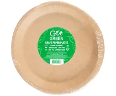 Gogreen Kraft paper plates Go Žalias Ø22cm 20 pcs/0,20kg