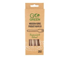 Gogreen Medinės šakutės, 20 vnt.