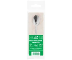 Gogreen Metal tea spoon and napkin set