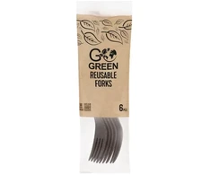 Gogreen Reusable forks Go Žalias 6 pcs. juodas