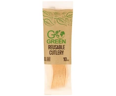 Gogreen Go Žalias Go Žalias Reusable Forks 10pcs
