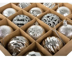 GoodBuy Christmas medžio decoration balls 16 pcs sidabrinis