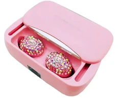 Goodbuy Crystal Bling belaidės ausinės rožinės spalvos
