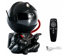 Goodbuy home lamp astronaut playing guitar with remote | timer | 8 modes juodas