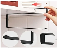 Goodbuy kitchen paper towel holder slip-on | metal | juodas