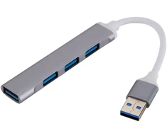 GoodBuy USB 3.0 to 4 x USB 3.0 Sidabrinis
