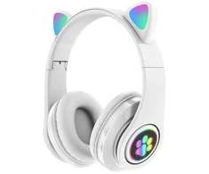 Goodbye Paws belaidės ausinės vaikams, Bluetooth 5.0, Baltos spalvos