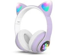Ausinės Goodbuy Paws belaidės headsets skirta kids | bluetooth 5.0 light violetinė