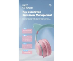 Ausinės Goodbuy Strange Eyes belaidės headsets skirta kids | bluetooth 5.1 juodas (Damaged Package) (Pažeista pakuotė)