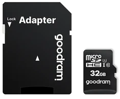 GOODRAM Memory MicroSD Card - 32GB su adapteriu UHS I CLASS 10 100MB/s