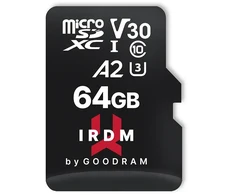 GOODRAM Memory MicroSD Card IRDM - 64GB su adapteriu UHS I U3 V30 A2 170MB/s