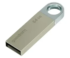 GOODRAM UUN2 Pendrive - 64GB USB 2.0 Sidabrinis