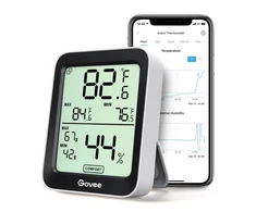 Govee H5075 Bluetooth termometras hidrometras su ekranu