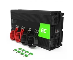 Green Cell 24V/230V 3000W (6000W) galios keitiklis, gryna sinusinė banga
