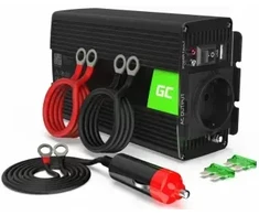 Green Cell Strāvas pārveidotājs Žalias CellCar Power Inverter Converter 12V to 230V 300W/ 600W Modified Sine Wave