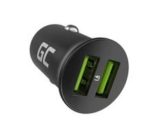 Green Cell Žalias Cell Žalias Cell automobilinis įkroviklis 36W GC PowerRide Nano36 su 2x USB-A Ultra Charge greitas įkrovimas