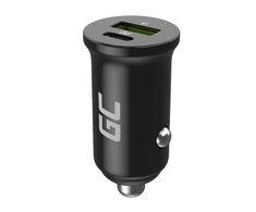 Green Cell Žalias Cell Žalias Cell Autoladegerät 38W GC PowerRide Nano38 su USB-C USB-A Maitinimo tiekimas ir Ultra Charge Schnellladung