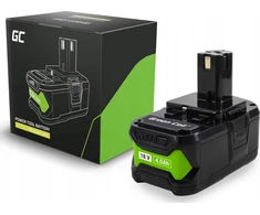 Green Cell Žalias Cell Žalias Cell baterija, skirta Ryobi ONE+ 18V 4Ah pakaitinė baterija RB18L40