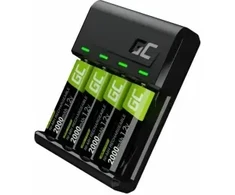 Green Cell Žalias Cell GC VitalCharger AA and AAA charger + 4x AA 2000mAh NiMH Batteries