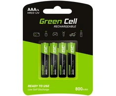 Green Cell Žalias Cell Rechargeable Batteries 4x AAA HR03 800mAh