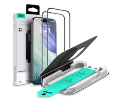 ESR UltraFit Apsauginis stiklas 2-pack skirtas Apple iPhone 16 Pro / 17 – transparent