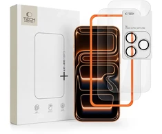 Tech-Protect Easy Set+ 2 vnt. Grūdintas stiklas ekranui ir grūdintas stiklas objektyvui, skirtas iPhone 18 Pro Max