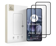 „Tech-Protect Glass Fit+“ 2 grūdinto stiklo pakuotė „Motorola Moto G86 5G / G86 5G Power“ - Juodas