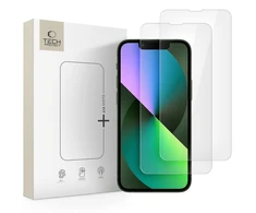 „Tech-Protect Glass Fit+“ 2 grūdintų stiklų pakuotė, skirta „iPhone 13 mini“ – permatoma