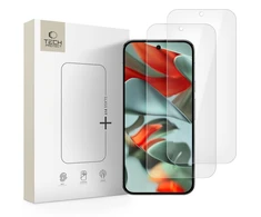 „Tech-Protect Glass Fit+“ 2 grūdinto stiklo pakuotė, skirta „Google Pixel 9 Pro XL / 10 Pro XL“ – skaidri.