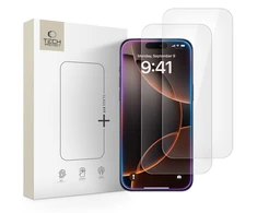 „Tech-Protect Glass Fit+“ 2 grūdinto stiklo pakuotė, skirta „iPhone 16 Pro / 17 / 17 Pro“ – skaidri
