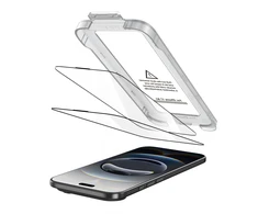 „Tech-Protect Quick Set+“ 2 grūdinto stiklo pakuotė, skirta „iPhone 17 Air“ - juodas